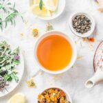 Herbal tea and ingredients to support liver detoxification.